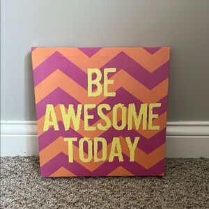 Colorful Chevron Wall Art - Be Awesome Today